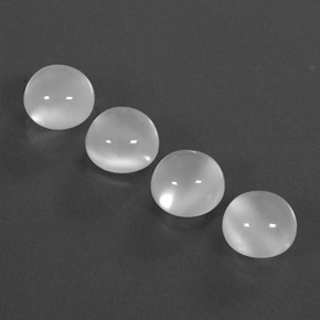  ct natürliche weißer Mondstein-Edelsteine, Transparent, Transparent / Lichtdurchlässig