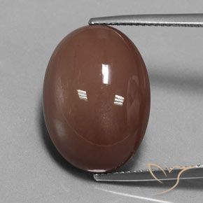 18.34ct Natürlicher rötlich-braun Mondstein, Oval, Lichtundurchlässig