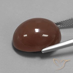 9,17 ctw natürlicher Tiefes warmes Braun Mondstein, Oval, Lichtundurchlässig