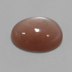 26,52 ctw natürlicher orangefarbener Mondstein, Oval Schliff, Lichtundurchlässig