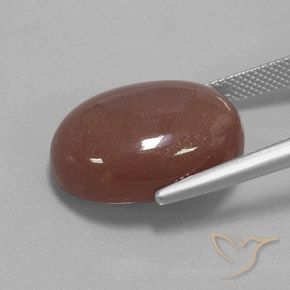 9,17 ctw natürlicher Zimtbraun Mondstein, Oval, Lichtundurchlässig