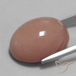 9,17 ctw natürlicher Helles Zimtbraun Mondstein, Oval, Lichtundurchlässig