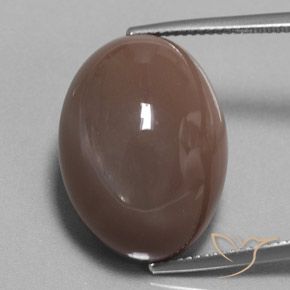 29.70ct Natürlicher Espresso Braun Mondstein, Oval, Lichtundurchlässig