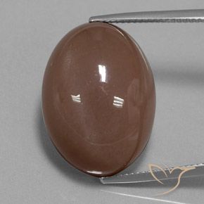 30.75ct Natürlicher Braun Mondstein, Oval, Lichtundurchlässig