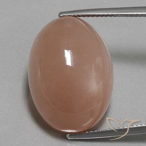 28.17ct Natürlicher Mittelorange Mondstein, Oval, Lichtundurchlässig