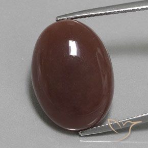 18.53ct Natürlicher Mittel braun Mondstein, Oval, Lichtundurchlässig
