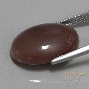 9,17 ctw natürlicher Mittel braun Mondstein, Oval, Lichtundurchlässig