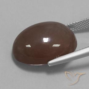 9,17 ctw natürlicher Mittel braun Mondstein, Oval, Lichtundurchlässig