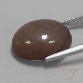 9,17 ctw natürlicher Schokoladenbraun Mondstein, Oval, Lichtundurchlässig