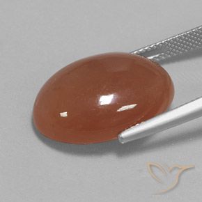 9,17 ctw natürlicher Zimtbraun Mondstein, Oval, Lichtundurchlässig