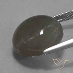 9,17 ctw natürlicher Grau braun Mondstein, Runden, Lichtdurchlässig