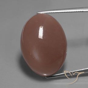 30.93ct Natürlicher rötlich-braun Mondstein, Oval, Lichtdurchlässig