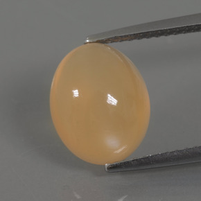 3,70 ctw natürlicher goldener Mondstein, Oval Schliff, Transparent