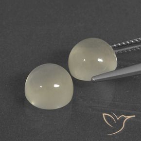 7.11 ct natürliche Warmweiß Mondstein-Edelsteine, Runden, Lichtdurchlässig