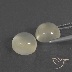 6.70 ct natürliche Warmweiß Mondstein-Edelsteine, Runden, Lichtdurchlässig