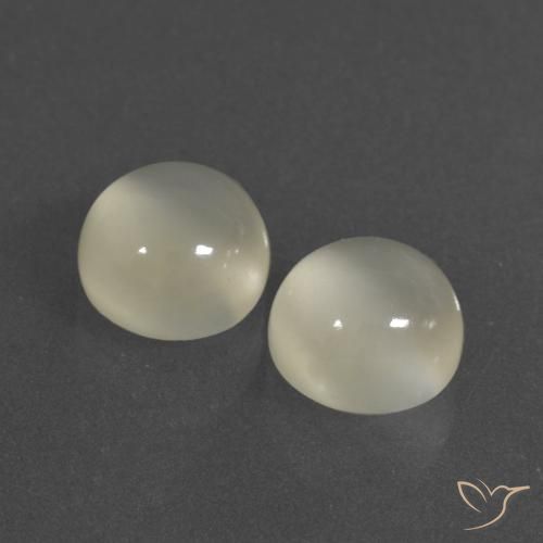 7.25 ct natürliche Warmweiß Mondstein-Edelsteine, Runden, Lichtdurchlässig