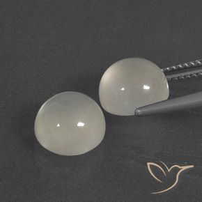 6.91 ct natürliche Warmweiß Mondstein-Edelsteine, Runden, Lichtdurchlässig