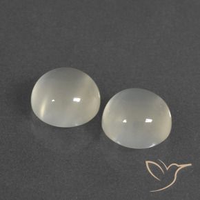 5.88 ct natürliche Warmweiß Mondstein-Edelsteine, Runden, Lichtdurchlässig