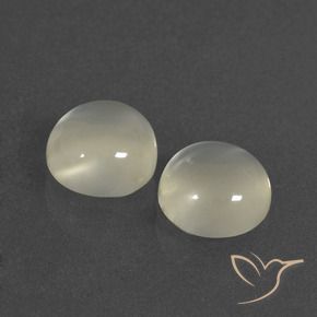 5.91 ct natürliche Warmweiß Mondstein-Edelsteine, Runden, Lichtdurchlässig
