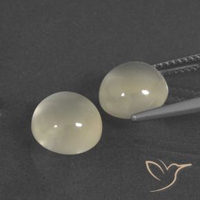 5.98 ct natürliche Warmweiß Mondstein-Edelsteine, Runden, Lichtdurchlässig