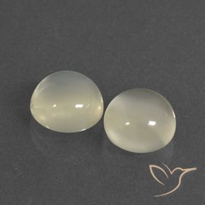 6.10 ct natürliche Warmweiß Mondstein-Edelsteine, Runden, Lichtdurchlässig