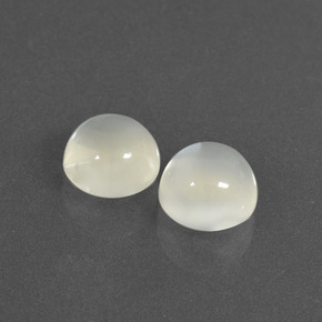 4,12 ct natürliche weißer Mondstein-Edelsteine, Rundschliff, Lichtdurchlässig