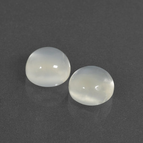 4,56 ct natürliche weißer Mondstein-Edelsteine, Rundschliff, Lichtdurchlässig
