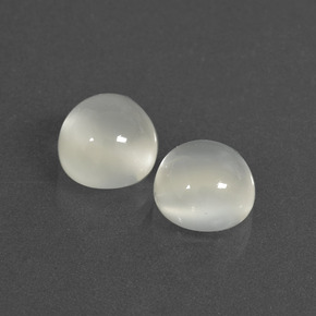 5,17 ct natürliche weißer Mondstein-Edelsteine, Rundschliff, Lichtdurchlässig