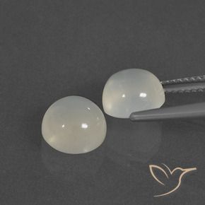 4.80 ct natürliche Warmweiß Mondstein-Edelsteine, Runden, Lichtdurchlässig