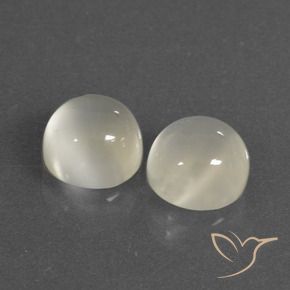 7.04 ct natürliche Warmweiß Mondstein-Edelsteine, Runden, Lichtdurchlässig