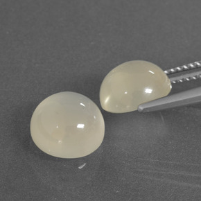 6.09 ct natürliche Warmweiß Mondstein-Edelsteine, Rund Schliff, Lichtdurchlässig