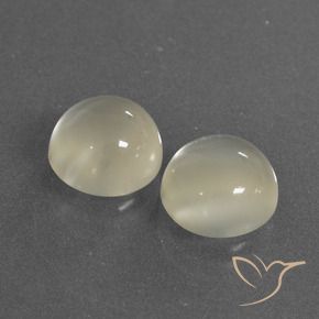 6.30 ct natürliche Warmweiß Mondstein-Edelsteine, Runden, Lichtdurchlässig