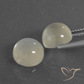 7.28 ct natürliche Warmweiß Mondstein-Edelsteine, Runden, Lichtdurchlässig