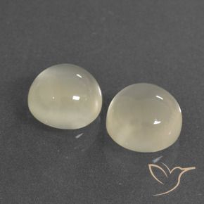 6.49 ct natürliche Warmweiß Mondstein-Edelsteine, Runden, Lichtdurchlässig