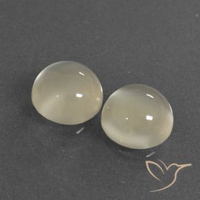 6.21 ct natürliche Warmweiß Mondstein-Edelsteine, Runden, Lichtdurchlässig