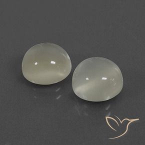 6.79 ct natürliche Warmweiß Mondstein-Edelsteine, Runden, Lichtdurchlässig