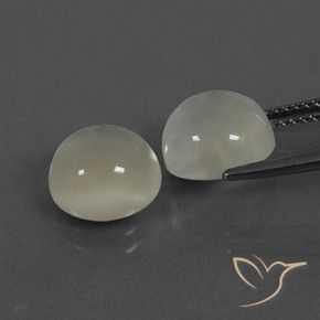 6.79 ct natürliche Warmweiß Mondstein-Edelsteine, Runden, Lichtdurchlässig