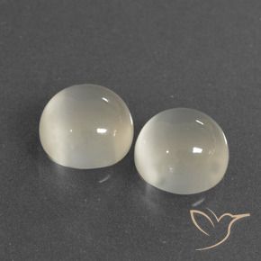 6.56 ct natürliche Warmweiß Mondstein-Edelsteine, Runden, Lichtdurchlässig