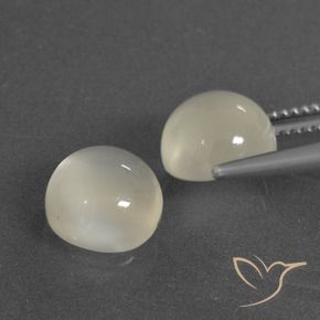 6.56 ct natürliche Warmweiß Mondstein-Edelsteine, Runden, Lichtdurchlässig