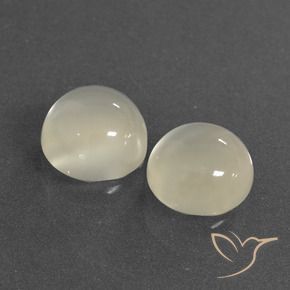 6.27 ct natürliche Warmweiß Mondstein-Edelsteine, Runden, Lichtdurchlässig