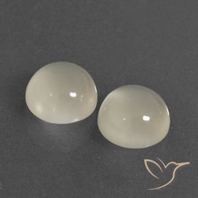 6.42 ct natürliche Warmweiß Mondstein-Edelsteine, Runden, Lichtdurchlässig