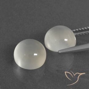 7.23 ct natürliche Warmweiß Mondstein-Edelsteine, Runden, Lichtdurchlässig