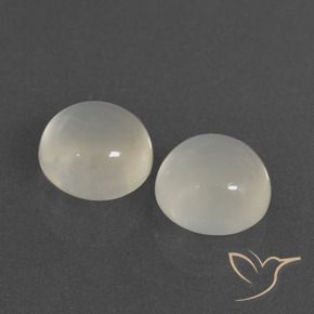6.11 ct natürliche Warmweiß Mondstein-Edelsteine, Runden, Lichtdurchlässig