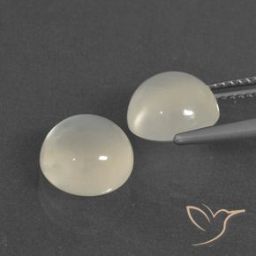 6.11 ct natürliche Warmweiß Mondstein-Edelsteine, Runden, Lichtdurchlässig