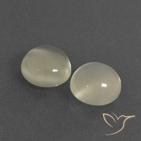 5.40 ct natürliche Warmweiß Mondstein-Edelsteine, Runden, Lichtdurchlässig
