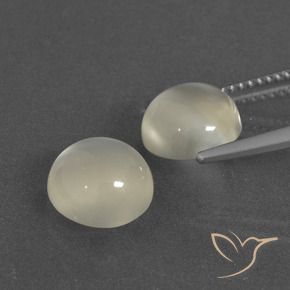5.40 ct natürliche Warmweiß Mondstein-Edelsteine, Runden, Lichtdurchlässig