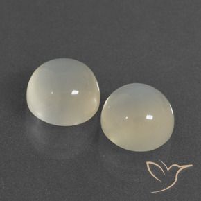 7.30 ct natürliche Warmweiß Mondstein-Edelsteine, Runden, Lichtdurchlässig