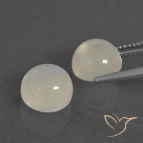 7.30 ct natürliche Warmweiß Mondstein-Edelsteine, Runden, Lichtdurchlässig