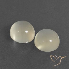 6.91 ct natürliche Warmweiß Mondstein-Edelsteine, Runden, Lichtdurchlässig