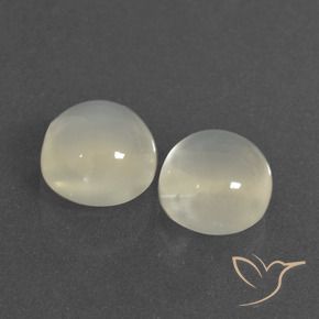 6.73 ct natürliche Warmweiß Mondstein-Edelsteine, Runden, Lichtdurchlässig